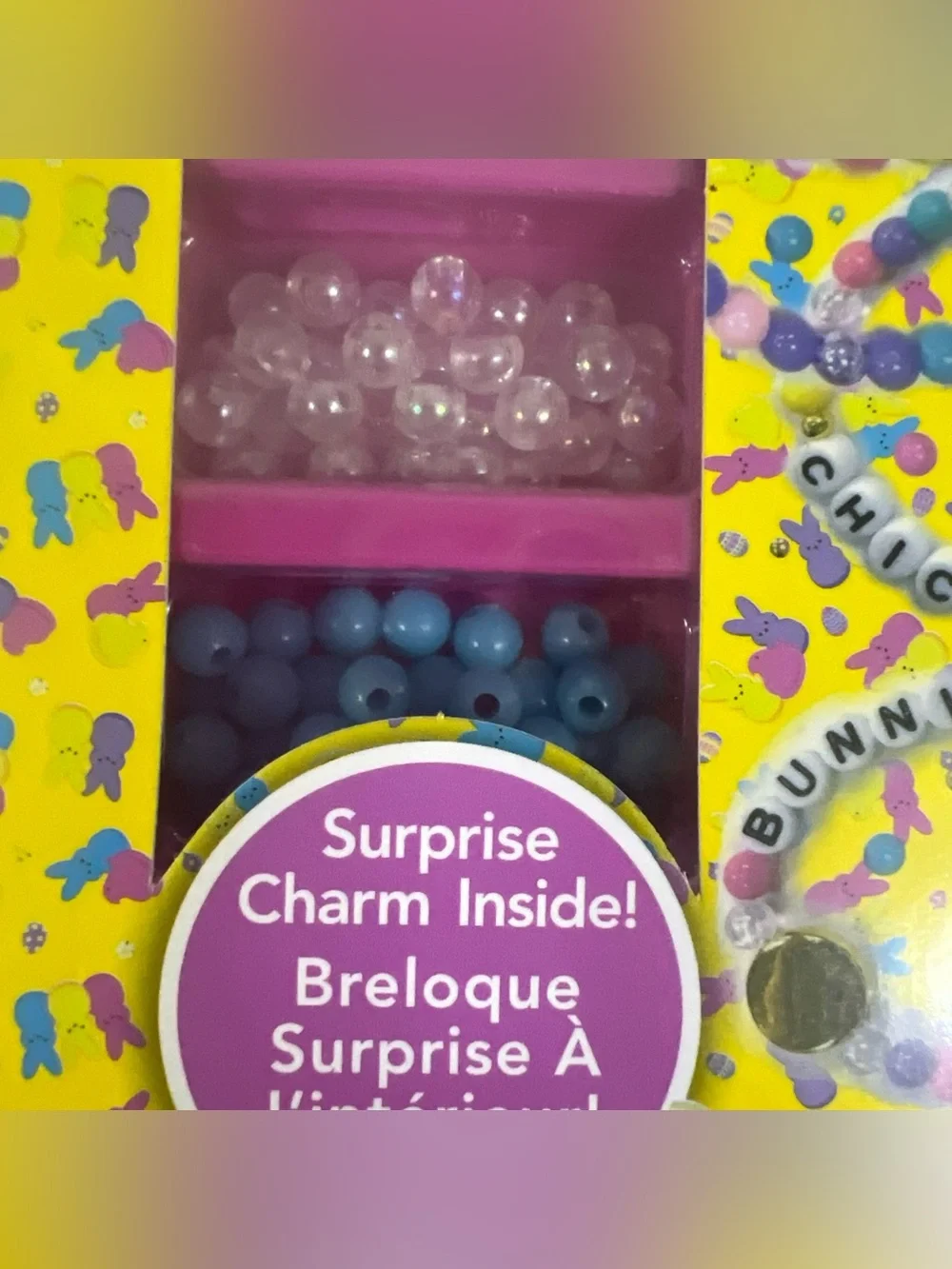 Peeps Kids Jewelry Activity Set - Yellow/Pink Bead Craft Kit